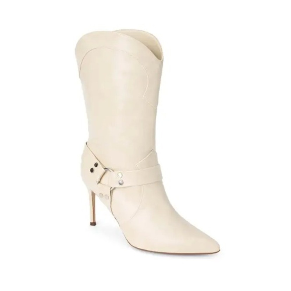 Coconuts by Matisse Avaline Western Boot Ivory Harness Western Stiletto NIB 9M